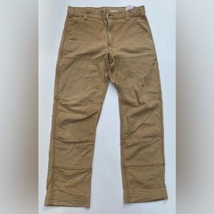Carhartt Double Knee Pants Men’s Tan Canvas Rugged Work Fit 32x32 (See Measure)